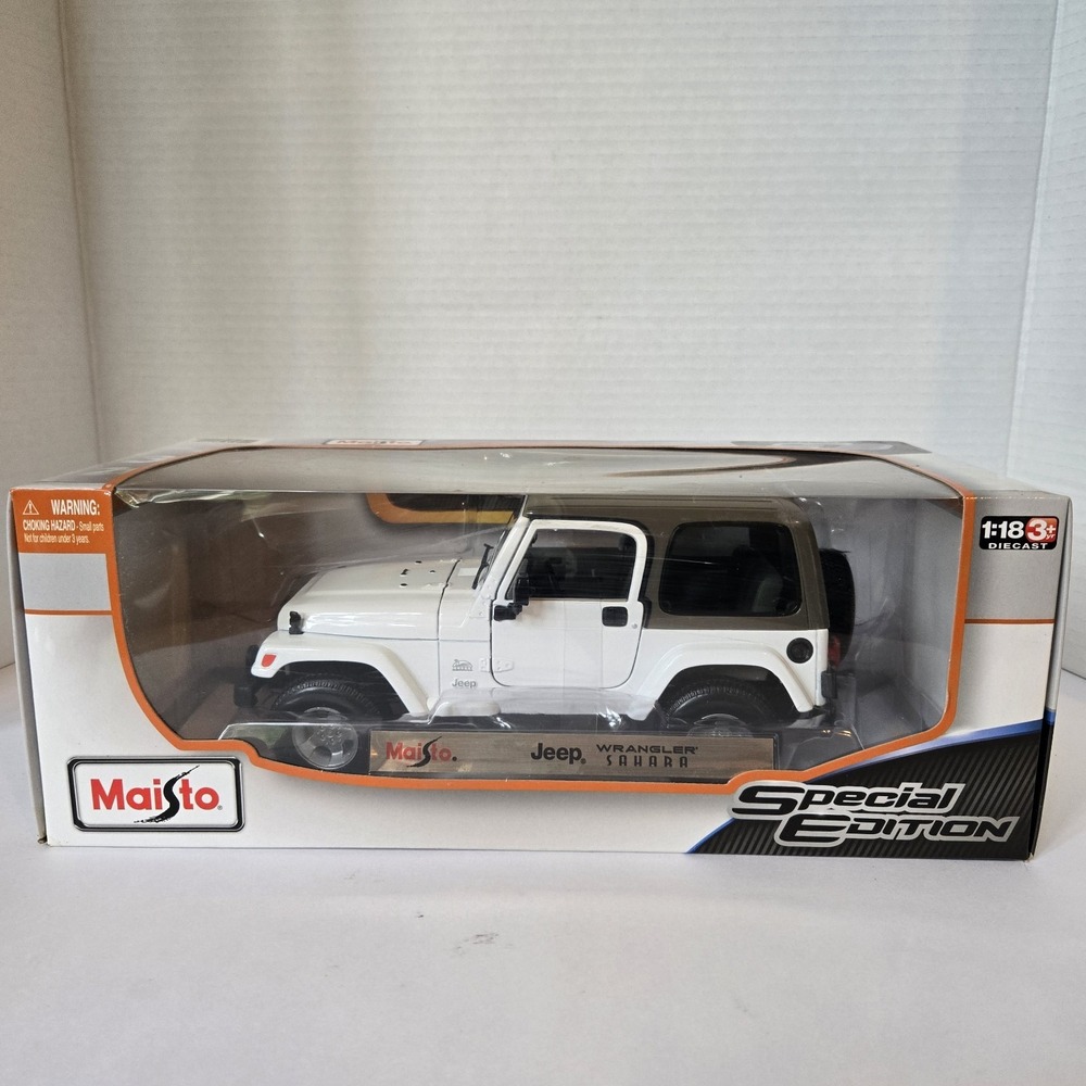 2013 NEW‎ IN BOX RARE MAISTO Jeep Wrangler Sahara White 1:18 Special Edition SE!
